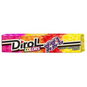 Жевательная резинка DIROL COLORS XXL 19г Ассорти фруктовых вкусов