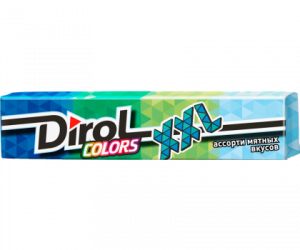 Жевательная резинка DIROL COLORS XXL 19г Ассорти мятных вкусов