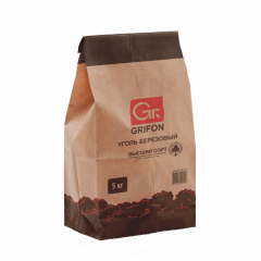Уголь березовый GRIFON 1,5кг крафт-пакет 610-041