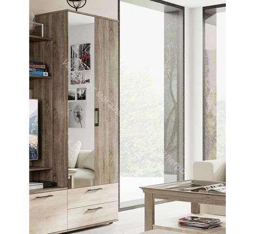 Шкаф комбинированный «Марта» (Дуб Сонома трюфель/Дуб Сонома)