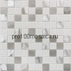 Titan Silver стекло и металл 30*30. Мозаика, размер, мм: 318*318*4 (BONAPARTE)