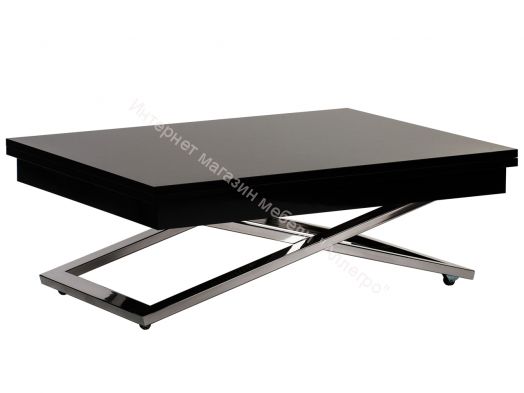 Стол-трансформер "Cross GL" Чёрный глянец