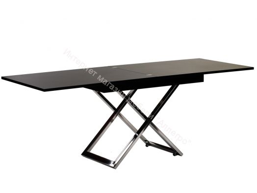 Стол-трансформер "Cross GL" Чёрный глянец