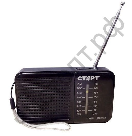 Р/п СТАРТ 001 Black расширенный FM, AM, классич.дизайн, наушни 12,5 х 7,5 х 2,5