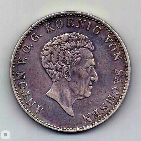 1 талер 1832 Саксония AUNC Германия