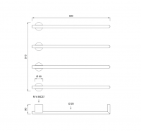 Полотенцесушитель Cea Design EQUILIBRIO EQB 04 схема 2