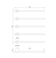 Cea Design EQUILIBRIO EQB 05 электрический полотенцесушитель схема 2