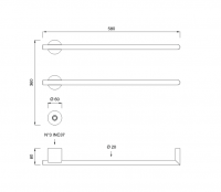 Электрический полотенцесушитель Cea Design EQUILIBRIO EQB 12 схема 2