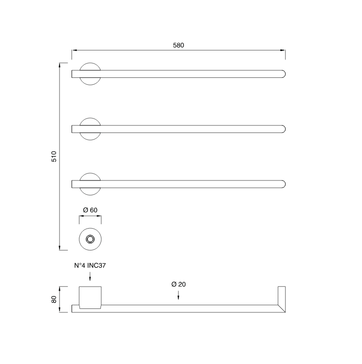 Cea Design EQUILIBRIO EQB 13 полотенцесушитель электрический схема 2