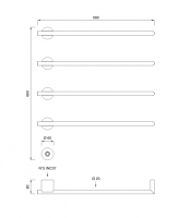 Полотенцесушитель Cea Design EQUILIBRIO EQB 14 электрический схема 2