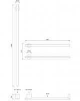 Полотенцесушитель Cea Design EQUILIBRIO EQB 43 схема 2