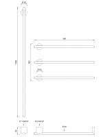 Полотенцесушитель Cea Design EQUILIBRIO EQB 44 схема 2