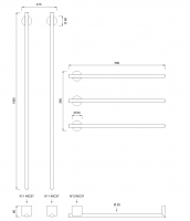 Полотенцесушитель Cea Design EQUILIBRIO EQB 65 схема 2