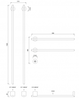 Полотенцесушитель Cea Design EQUILIBRIO EQB 74 схема 2