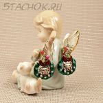 Серьги "Новогодний котик" (США)