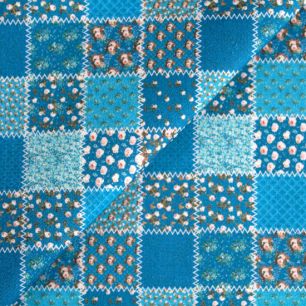 Хлопок синий пэчворк 50х37 см. limit