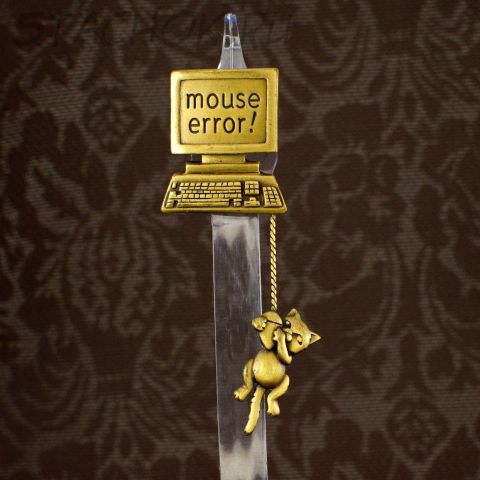 Брошь "Котенок и компьютер" (JJ США)