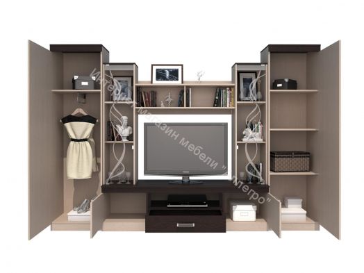 Гостиная «Атлантида 2Б» Венге/Дуб молочный