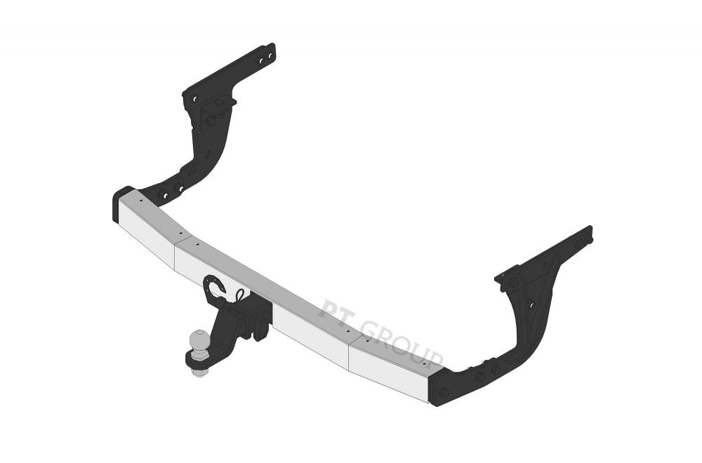 Фаркоп с НЕРЖ Накладкой VOLKSWAGEN Taos 2021-/ -съёмный квадрат