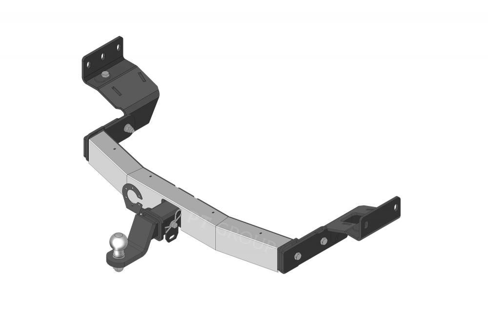 Фаркоп MITSUBISHI Pajero Sport с НЕРЖ накладкой 2021-/ -съемный квадрат