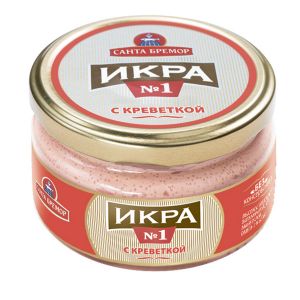 Икра мойвы САНТА БРЕМОР 180гр Деликатесная с креветками ст/б