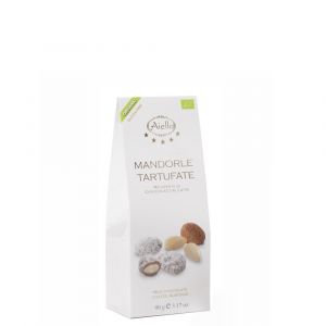 Миндаль в молочном шоколаде Aiello Bio Mandorle Tartufate al Latte 90 г - Италия