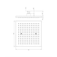 Верхний душ OMNIRES 25х25 см WGR225CR схема 2
