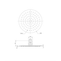 Верхний душ OMNIRES D=20 см WGU120CR (хром) схема 2