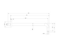 Держатель для душа настенный OMNIRES RA01C/KCR (хром) схема 2
