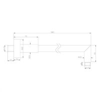 Держатель для душа настенный OMNIRES RA04CR (хром) схема 2