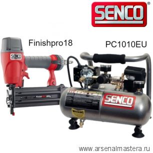 КОМПЛЕКТ! Профессиональный гвоздезабивной пневмопистолет Senco finishpro18 и компрессор Senco PC 1010 Se-FinishPro 18 Se-FinishPro 18 MG-PC1010eu-2-AM