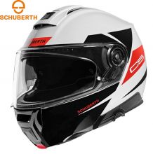 Шлем Schuberth C5 Eclipse, бело-чёрно-красный