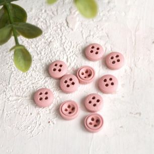 Деревянные пуговицы пудровые, 10 шт., 8 мм.