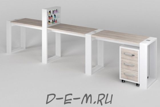 Трёхместный маникюрный стол MATRIX