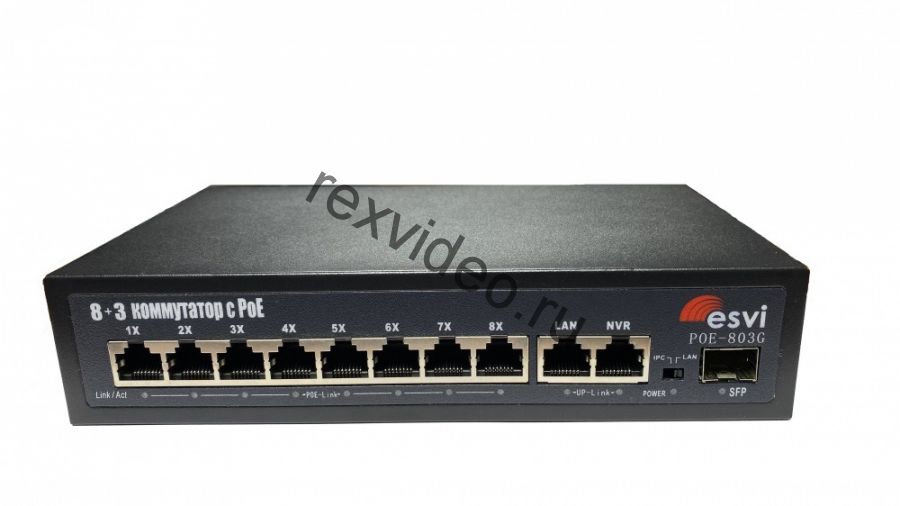 POE-803G коммутатор PoE 8+2 портов +1SFP