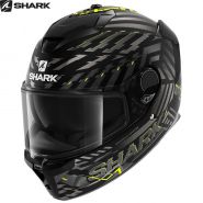 Шлем Shark Spartan GT E-Brake, Черный матовый с желтым