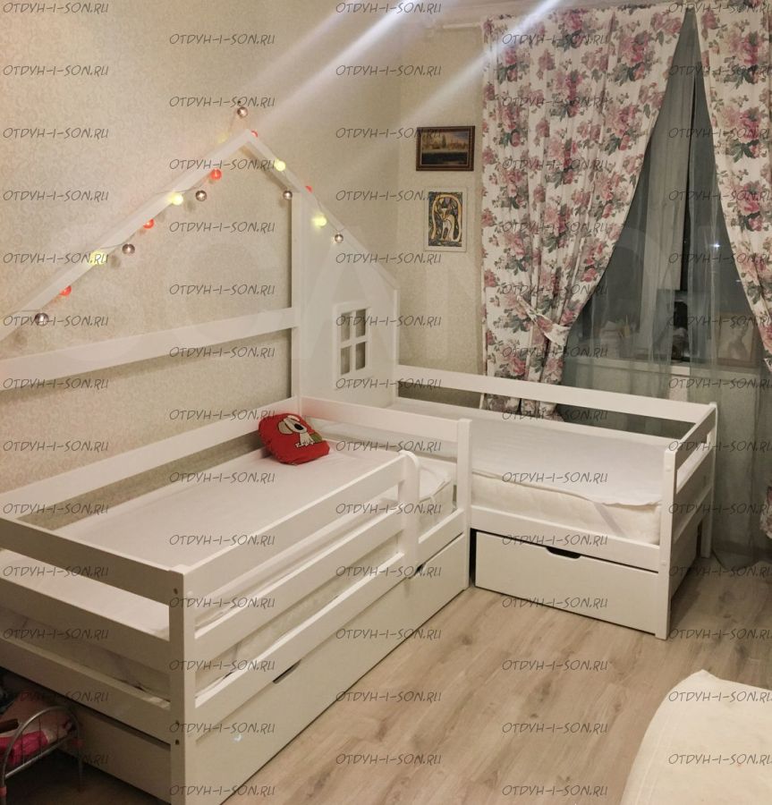 Кровать Домик угловой Fairy Land №34 (для двоих детей)