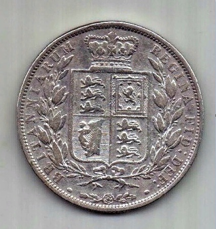 1/2 кроны 1883 Великобритания XF