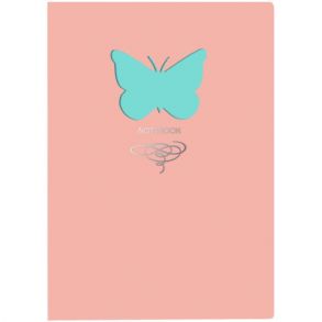 Книга для записей Butterfly, А5, 80 листов, розовый