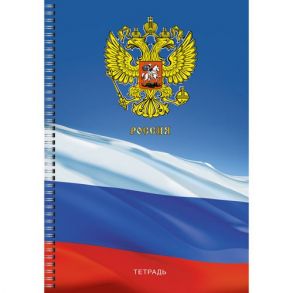 Тетрадь для конспектов в клетку «Государственная символика. Россия», А4, 96 листов