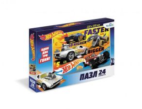 Пазл 24 эл. Hot Wheels. Быстрее!