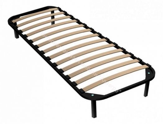 Кровать 0,9 м ЯН-37 "Янна" с низкой спинкой и ортопедическим основанием Орех Мальта