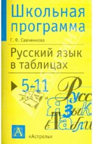 Русский язык в таблицах. 5-11-й классы. Справочные материалы / Савченкова Галина Филипповна