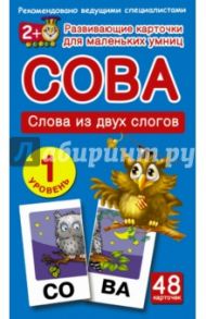 Сова. Слова из двух слогов. 1 уровень