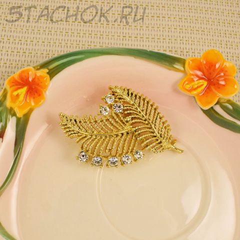 Брошь "Ветка мимозы" (США)