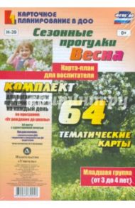 Сезонные прогулки "Весна". Карта-план для воспитателя. Младшая группа. ФГОС / Костюченко Мария Петровна