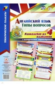 Комплект плакатов "Английский язык. Типы вопросов". 4 плаката с методическим сопровождением. ФГОС