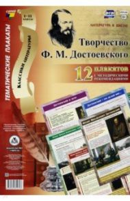 Комплект плакатов "Литература в школе. Творчество Ф. М. Достоевского": 12 плакатов с мет. сопр. ФГОС