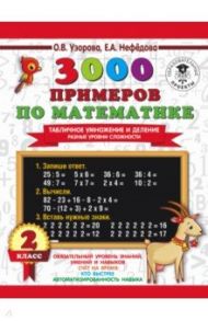 3000 примеров по математике. Табличное умножение и деление. Разные уровни сложности. 2 класс / Узорова Ольга Васильевна, Нефедова Елена Алексеевна