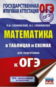 ОГЭ. Математика в таблицах и схемах для подготовки к ОГЭ / Слонимский Лев Иосифович, Слонимская Ирина Семеновна